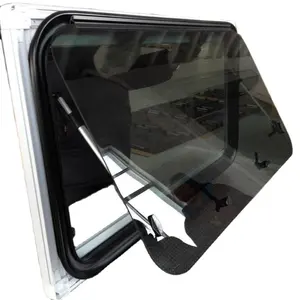 Camping car double layer push-out window with curtain