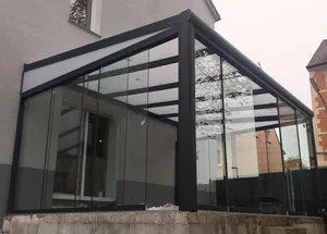 Véranda en aluminium pour salon de soleil, véranda en verre et toit en verre