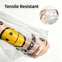 Sac en plastique HDPE à poignées, anti-déchirure, renforcé sur les côtés, avec logo personnalisé imprimé, idéal pour les caisses de supermarché et le transport d'épicerie - Vente chaude