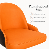 Chaise de salle à manger rembourrée avec accoudoirs, dossier de soutien, coque texturée tressée, pieds en métal pour restaurant, hôtel, maison