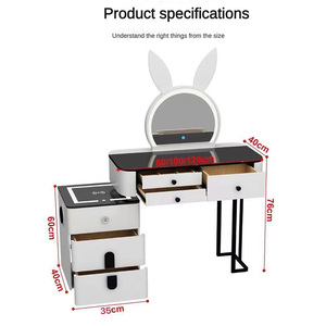 Prix Usine <span class=keywords><strong>Commode</strong></span> Guangdong avec Chaise Coiffeuse de Chambre avec Tiroirs Table de Maquillage Noire Ensemble Coiffeuse à Vendre - Product Image 6