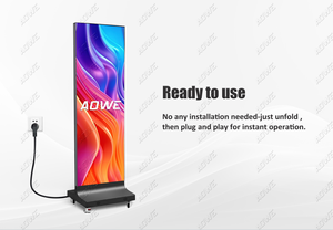 AOWE P1.8 P2.5 tampilan Poster <span class=keywords><strong>LED</strong></span>, layar berdiri iklan kustom Aluminium kontrol Wifi portabel dapat dilipat - Product Image 5