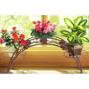 Customized Traditional Antique Plant Storage Display Rack Flower Holder Shelf