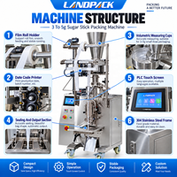 Machine d'emballage automatique verticale pour sachets de 5g de céréales, assaisonnements, paprika, sel, sucre blanc granulé en bâtonnets