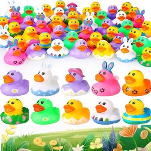 Nouveau Jouet de Bain Flottant en Plastique Canard de Pâques Jaune, Œuf Coloré et Lapin Éclosant – Vente en Gros - Product Image 1