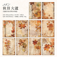 20 pièces/paquet Matériel Papier Errant Overture Série Rétro Manuel Décoration Matériaux 4 Sélections
