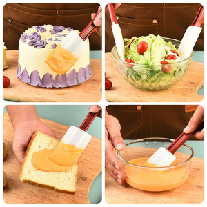 Heat Resistant Non-Stick Silicone Rubber <strong>Scraper</strong> <strong>Set</strong> Food Grade Kitchen Utensils for Baking &amp; Pastry Essential Rubber Products - Product Image 3