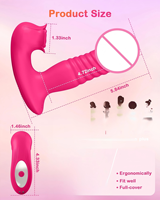 LOVE Ein neuer vibrierender DILDO mit 10 Vibrationsfrequenzen und Dehn- und Saugfunktion zur Stimulation von Klitoris, G-Punkt, Klitoris und Brustwarzen.