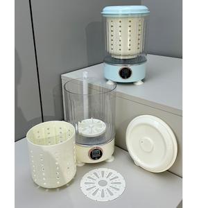 Mini Lavadora Portátil de Carga Superior con Control Digital, Cuerpo de Plástico Azul Claro y Blanco, Uso Doméstico - Product Image 3