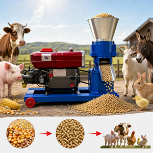 Neue Pelletmaschine mit Wettbewerbspreis und Großer Kapazität für Tierfutter, CE-Zertifiziert, Anpassbare Pelletgröße für - Product Image 2