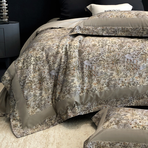 Juego de Ropa de Cama Moderna Personalizable de Algodón de Fibra Larga 120S 300TC, con Estampado Floral Americano, <span class=keywords><strong>para</strong></span> Decoración de Alta Gama, Venta al Por Mayor - Product Image 3