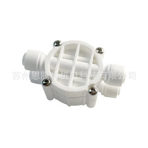 Válvula de cuatro vías para purificador de agua Ro, diámetro de tubería 14x4, plástico blanco, fácil operación, uso doméstico - Product Image 1