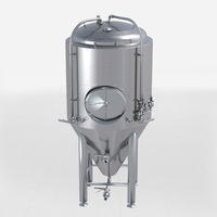 Fermenteur conique en acier inoxydable SUS304 de 1000 L avec pompe et moteur, système CIP, refroidissement par enveloppe glycolée pour la fermentation de la bière