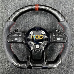 Volante Deportivo de Fibra de Carbono para <span class=keywords><strong>Mercedes</strong></span> W203 W204 W218 W207 W172 C63 X253 W212 Clase S Clase E Clase G C43 GT A45 AMG - Product Image 3