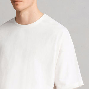 T-shirts de luxe streetwear unis pour hommes, coupe oversize, en coton épais, vierges, style boxy, vente en gros - Product Image 4