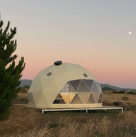 Tenda Dome Glamping Mewah untuk Resort - Rumah Dome Geodesik Tahan Air 4 Musim dengan Jendela Transparan  Ukuran Kustom Tersedia