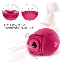 Vibrateur Fleur Rose à Succion pour Clitoris et Tétons, Stimulateur Sexuel pour Femme - Nouveauté Promotionnelle