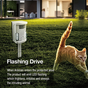 Outdoor Tier verscheuchen Pir Sensor elektronische starke Blitz Alarm Sound Maus Schädling Hund Katze Ultraschall Vogel <span class=keywords><strong>Repeller</strong></span> - Product Image 4