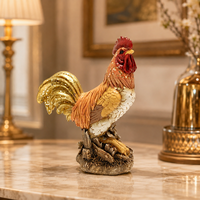 Modèle d'animal de ferme miniature en résine écologique, jouet artisanal pour la décoration de cour extérieure, ornements artistiques en résine