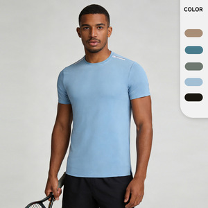 T-shirt Sportiva da Uomo in Poliestere e Spandex, Asciugatura Rapida, Traspirante, Personalizzabile, per Palestra, Allenamento e Fitness - Product Image 3