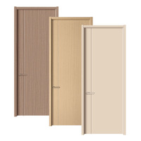 Portes en teck écologiques et durables, cadre en bois massif moderne avec isolation phonique, sécurité pour chambre, cuisine, atelier, salle de bain