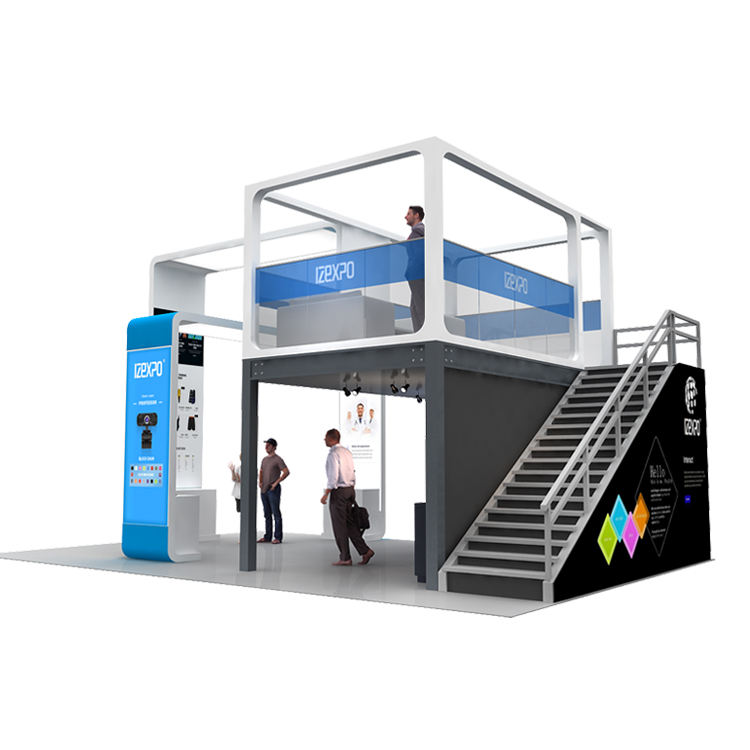 Double Deck Exhibition Booth 20x20ft Reusable High End Design for Trade ...