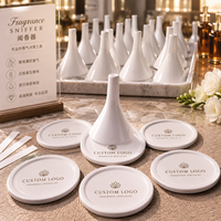 Testeur de parfum en céramique de luxe avec logo personnalisé, dispositif d'expérimentation olfactive, outil d'expérience olfactive pour les boutiques de parfums et les comptoirs de beauté