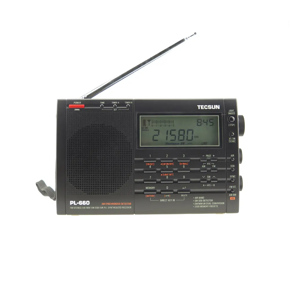 新しいTECSUN PL-660ポータブルラジオFMステレオLWSW MW AIR PLLSSBワールドバンドDSPレシーバー