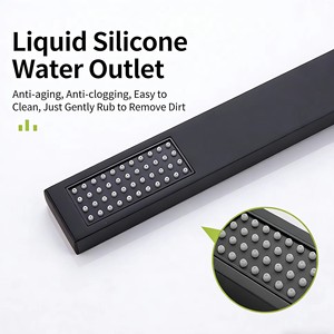 Stainless steel straight <strong>plate</strong> hand-held <strong>shower</strong> head with silicone outlet pressurized water <strong>shower</strong> head accessories - Product Image 4