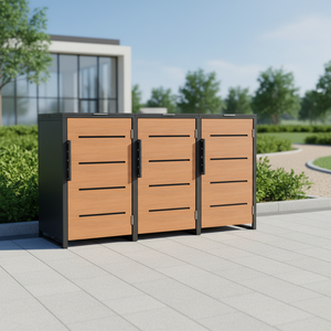 <span class=keywords><strong>Abri</strong></span> pour poubelle à roulettes de 240 L au design classique, boîte de rangement résistante aux intempéries, <span class=keywords><strong>abri</strong></span> pour poubelle en acier galvanisé, <span class=keywords><strong>abri</strong></span> pour poubelle de jardin, extérieur - Product Image 2