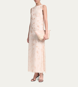 Vestido Largo Elegante sin Mangas con Estampado Floral para Mujer, con Abertura en la Espalda, para Invitadas <span class=keywords><strong>de</strong></span> Boda y Ocasiones Formales - Product Image 2