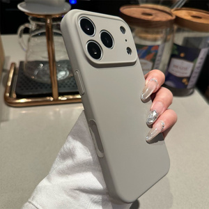 New Orange Silicone lỏng trường hợp điện thoại cho <span class=keywords><strong>Iphone</strong></span> 17 Pro Max 17 không khí Silicone đổ xô lót chống sốc trường hợp điện thoại tùy chỉnh - Product Image 5