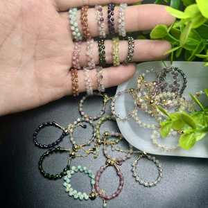 خواتم أصابع من الخرز الكريستالي المنسوج يدويًا عالي الجودة خواتم جوهرة قابلة للتعديل للنساء والرجال هدية اتصل بنا لمزيد من المواد - Product Image 2