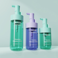Bouteille pompe en plastique PET personnalisée avec dégradé mat, 150 ml, 200 ml, 300 ml, pour mousse nettoyante, savon pour les mains, shampoing