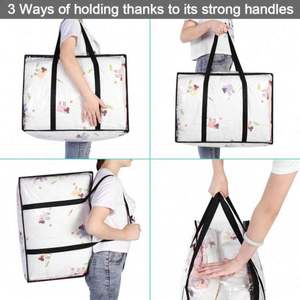 Clear PVC Custom High Quality <b>Storage</b> <b>Bag</b> with Strong in Closet Underbed <b>Storage</b> Handle Bolsa De Almacenamiento - Product Image 5