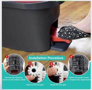 Easy Mop <span class=keywords><strong>Pedal</strong></span> Broom Spin Reemplazo Embrague unidireccional Cojinete Cubo Engranaje Piñones Reparación Adecuado para O-Cedar Vilida - Product Image 6