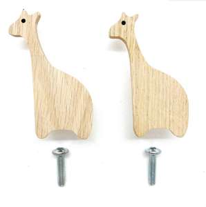 Poignées de <span class=keywords><strong>tiroir</strong></span> en bois pour meubles d'<span class=keywords><strong>animaux</strong></span>, boutons pour armoire, placard, porte de garde-robe - Product Image 2