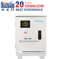 Stabilisateur de tension intelligent 2000W entièrement automatique 15KVA en cuivre SVC TND monophasé avec écran LCD 220V