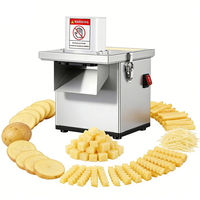 200W Commerciële Groente Aardappel Fruit Chopper Elektrische Dicer Slicer Shredder Motor Bakkerij Multifunctionele 220V voor Restaurants