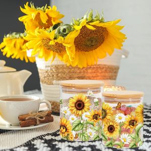 Custom Food Storage Container Set Organizer Pantry Spice Kitchen Storage Containers Glass <b>Jars</b> With Decal Logo - Product Image 4
