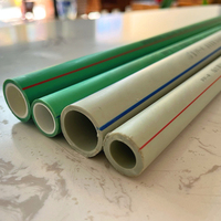 Tuyaux en polypropylène copolymère aléatoire écologiques PN1.25 PN1.6 PN2.0 PN2.5 PPR 20-110MM pour eau chaude et froide