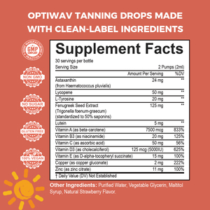 Private Labels Tanning Drops DHA Formula Astaxanthin Lycopene <b>Vitamins</b> Antioxidant Gentle Sensitive Skin Sunless Tan Oral <b>Liquid</b> - Product Image 6