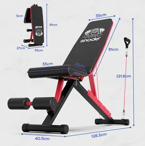 Snode bd90 equipamentos plana ajustáveis halteres sentar-se em banco de peso para treino corporal inteiro