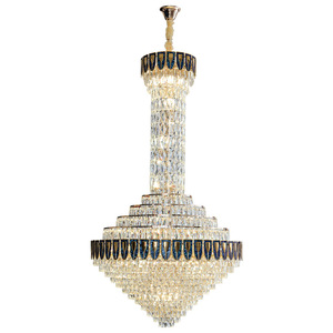 Grandi <span class=keywords><strong>lampadari</strong></span> a ciondolo in oro di cristallo grandi <span class=keywords><strong>lampadari</strong></span> <span class=keywords><strong>moderni</strong></span> di lusso per casa grande Foyer grande Hotel lampadario di cristallo per soffitti molto alti - Product Image 3