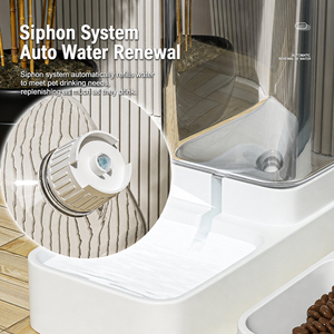 Comedero Automático para Mascotas de Gran Capacidad, Moderno, de Plástico, con Doble Tazón, Dispensador de Agua y Comida para Perros y Gatos, Contenedor de Almacenamiento Sólido, para Uso en Interiores - Product Image 3