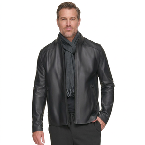 Men's Stylish New Leather <b>Biker</b> <b>Jacket</b> in Red Black Brown High Street Style with Adjustable Plus Size Leather <b>Jackets</b> For Men - Product Image 1
