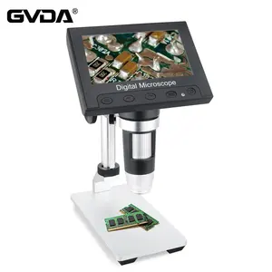 GVDA 4.3Inch HD LCD Display Electronic Soldering Video Microscope Handheld Digital Microscope with External LED Light Source