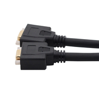 Câble VGA haute vitesse KAICAP personnalisé noir plaqué or, 1,83 m, 59 broches, mâle-femelle, pour moniteur d'ordinateur, gaine en PVC, blindage tressé
