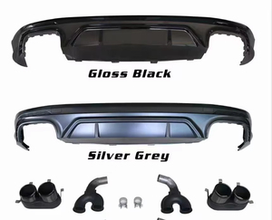 Disponibile negli USA: Kit di Aggiornamento Paraurti per <span class=keywords><strong>Audi</strong></span> <span class=keywords><strong>Q5</strong></span> FY Sline 2019 2020 2021, Stile SQ5, Diffusore Posteriore Nero Lucido con Terminali di Scarico - Product Image 5
