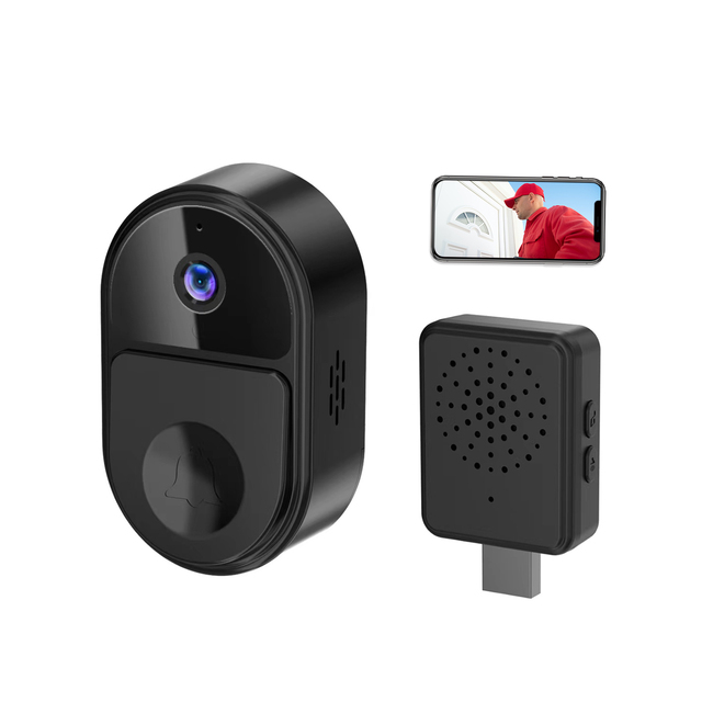 Smart WiFi 3-7MP Video Doorbell 1080P HD Night Vision Two-Way Talk Rechargeable with Indoor Chime